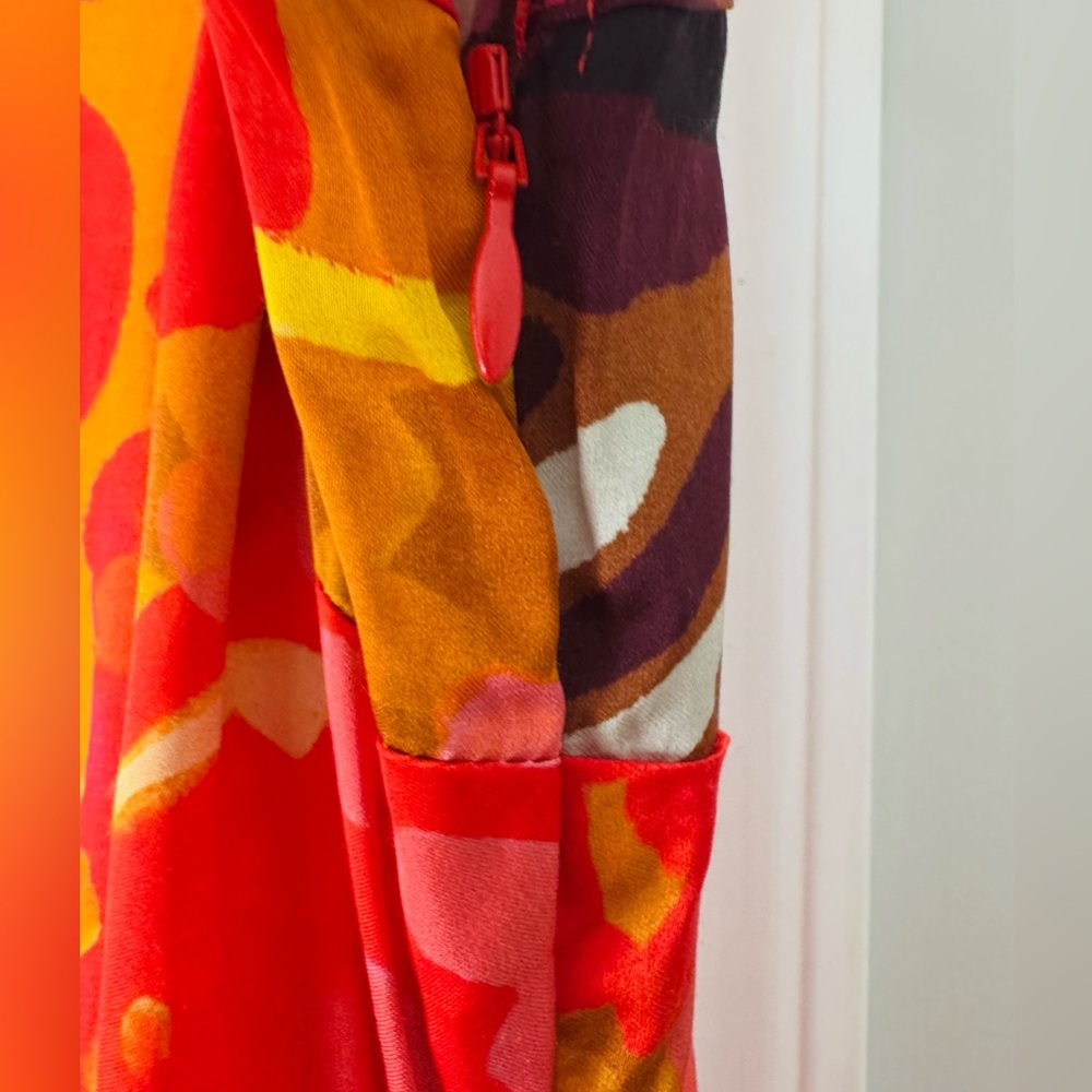 Farm Rio Printed Satin Slip Midi Dress - Picture 14 of 16